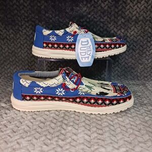 Hey‎ Dude Wally Holiday Cheers Christmas Winter Shoes Mens Size 9 New With Tags